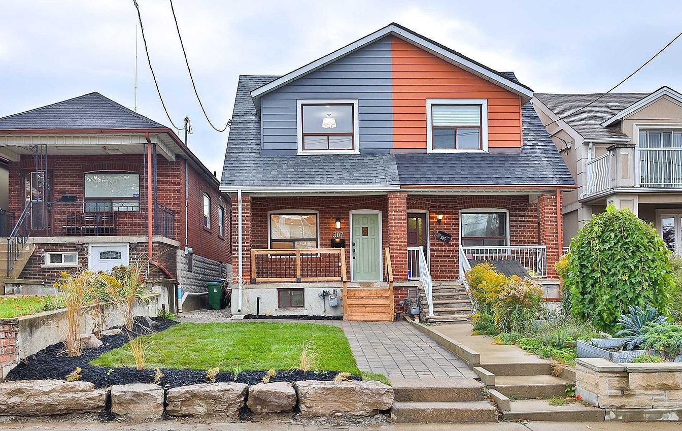Detached brick home at 307 Caledonia Road in Toronto