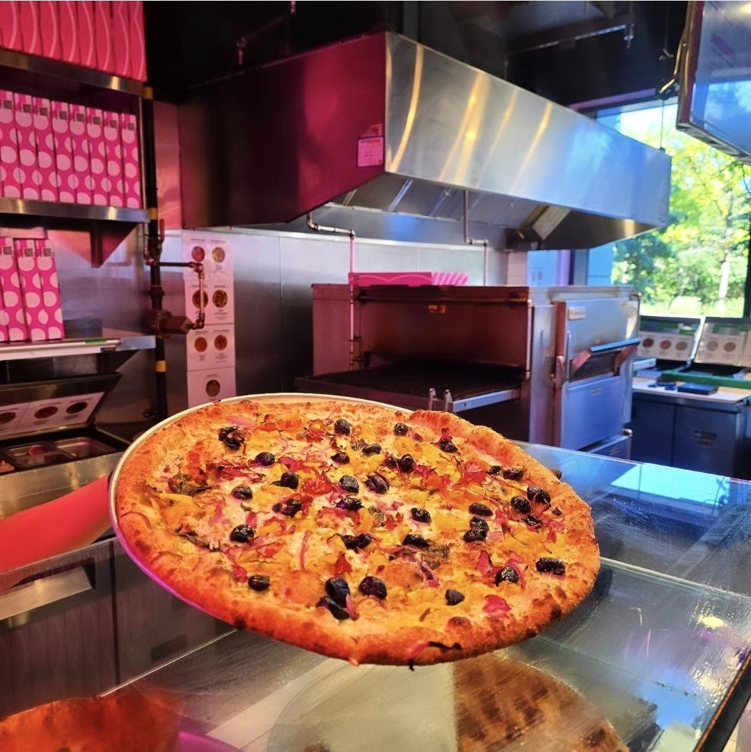 Fresh pizza at Blondies Pizza Mimico