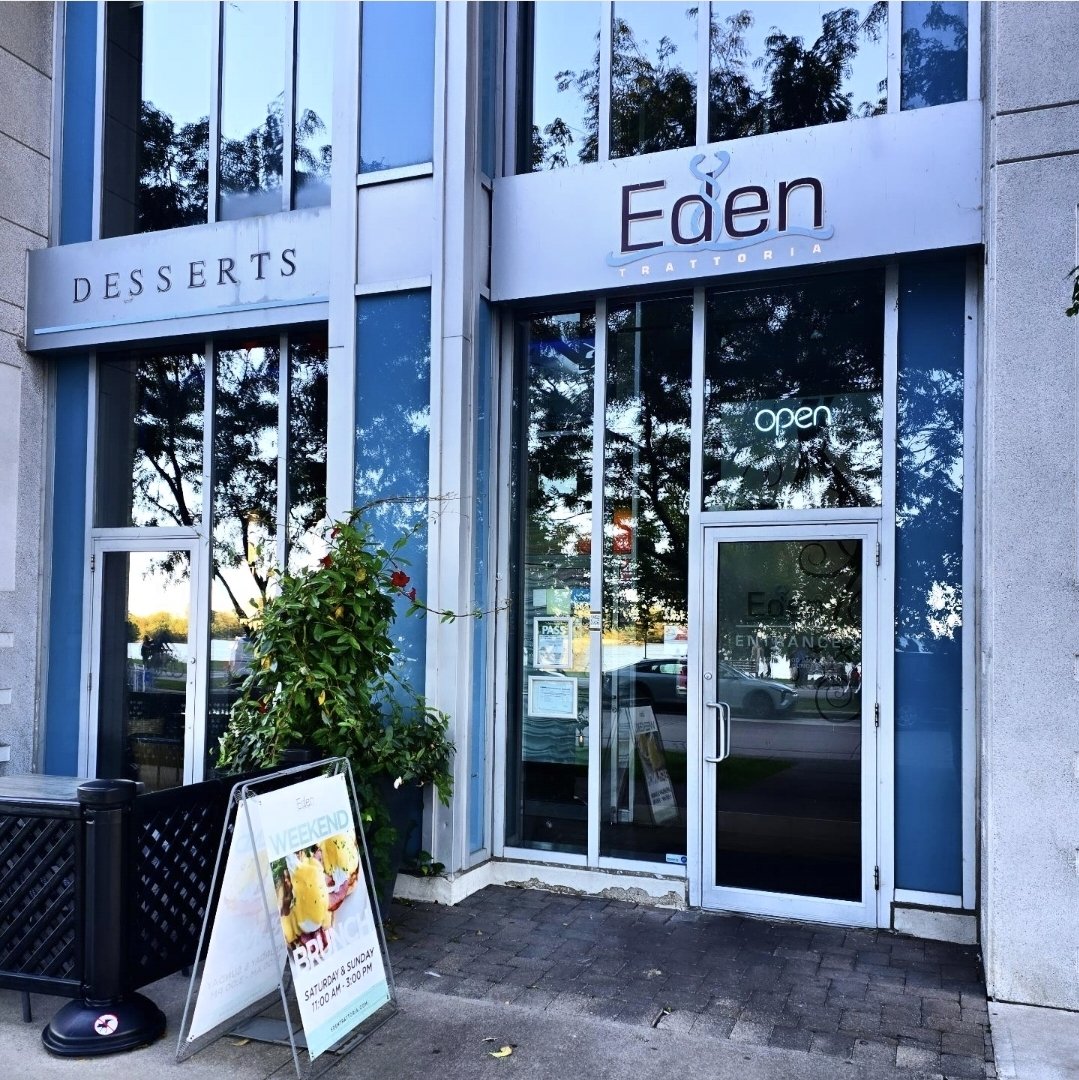 Eden Trattoria entrance and dessert bar on Marine Parade Drive