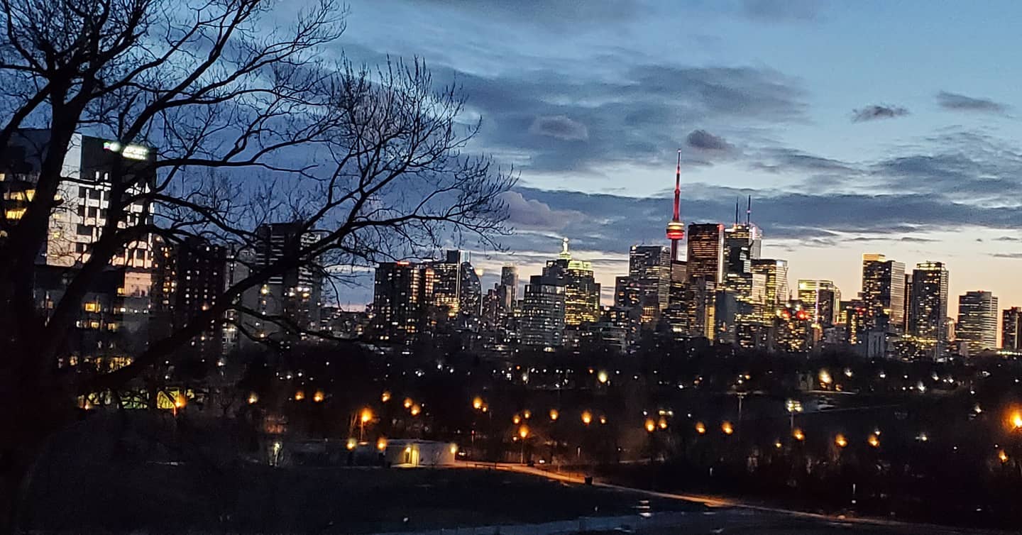Downtown Toronto skyline at dusk