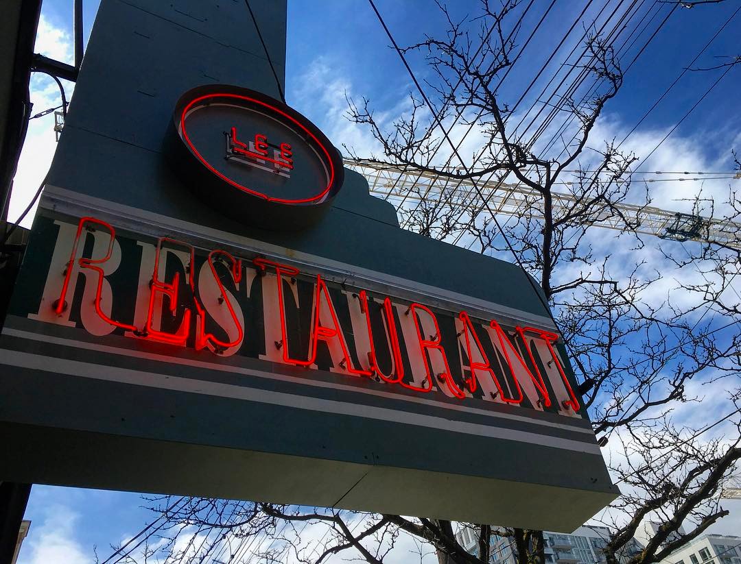Lee Restaurant neon sign on King Street West, Toronto