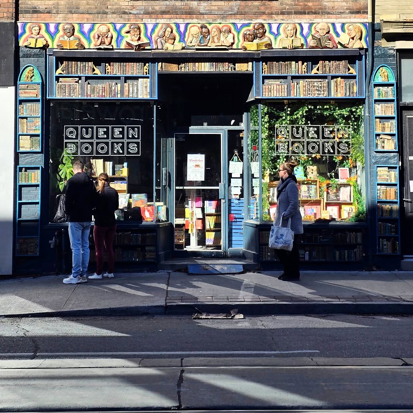 Queen Books storefront on Queen Street East in Leslieville, Toronto