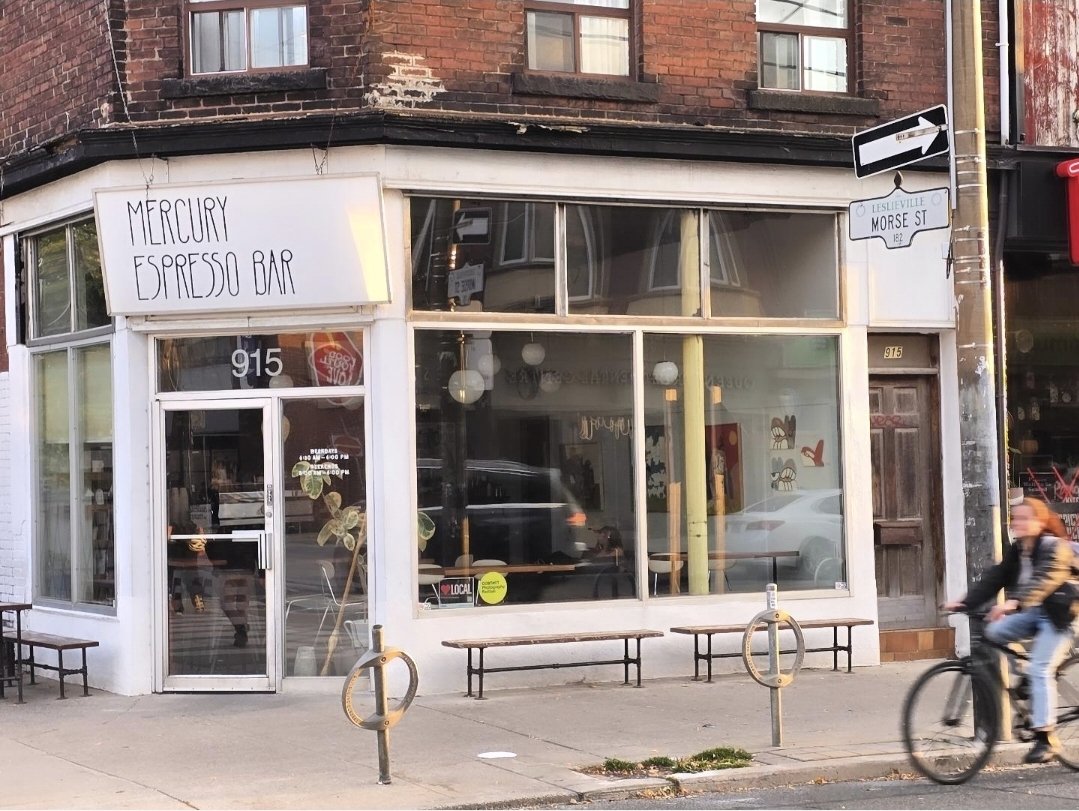 Mercury Espresso Bar at 915 Queen Street East and Morse Street, Leslieville