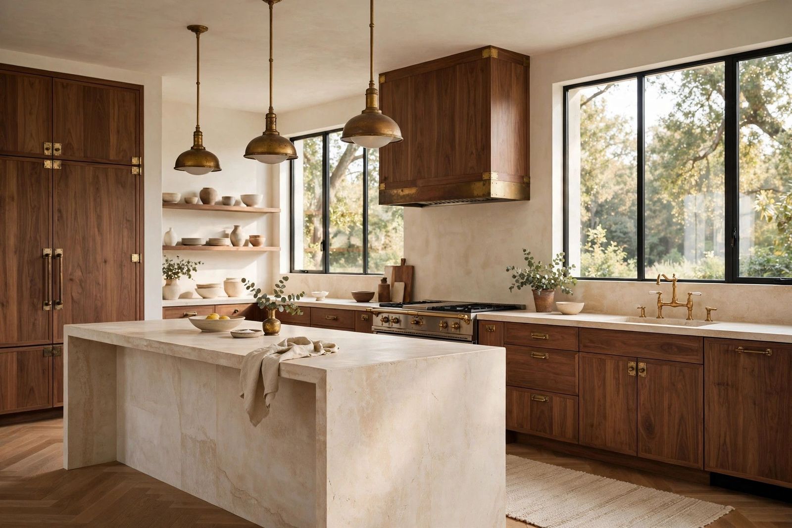 Refined contemporary kitchen prepared for a property presentation