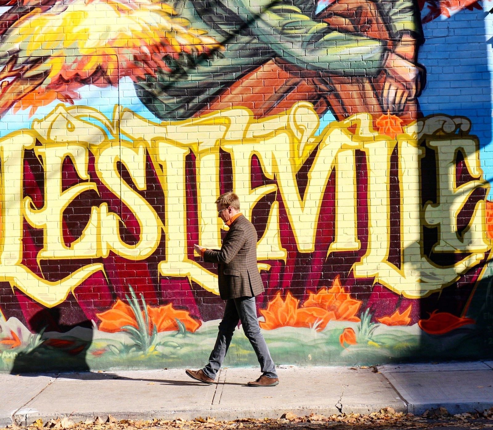 The Leslieville mural on Queen Street East in Toronto