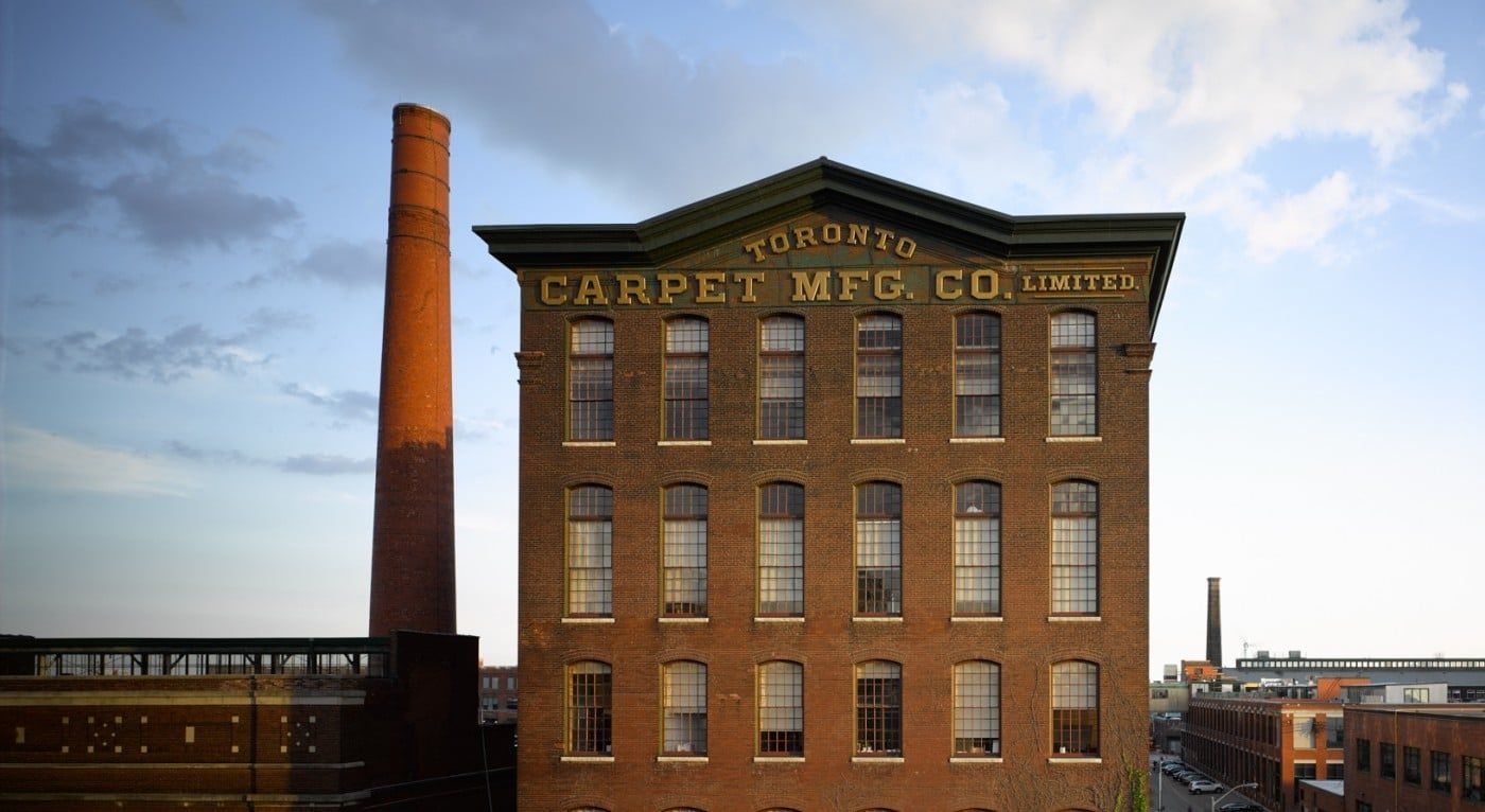 The historic Toronto Carpet Factory building in Liberty Village