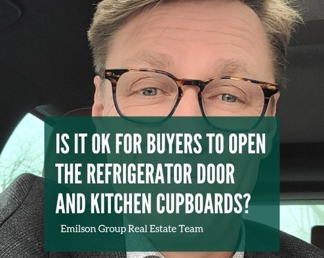 Still from Jim Emilson's video: Should Buyers Open the Fridge and Cupboards at a Showing?