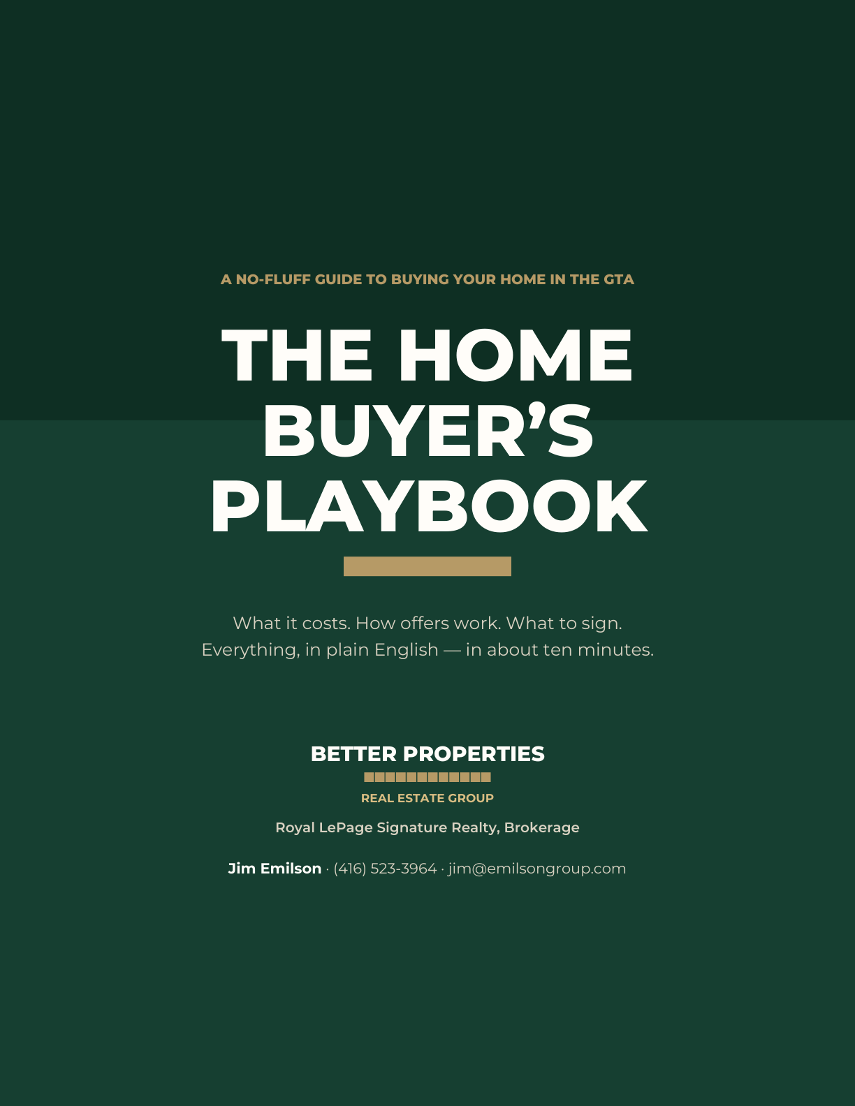 Cover of The Home Buyer's Playbook — a free guide from Better Properties Real Estate Group