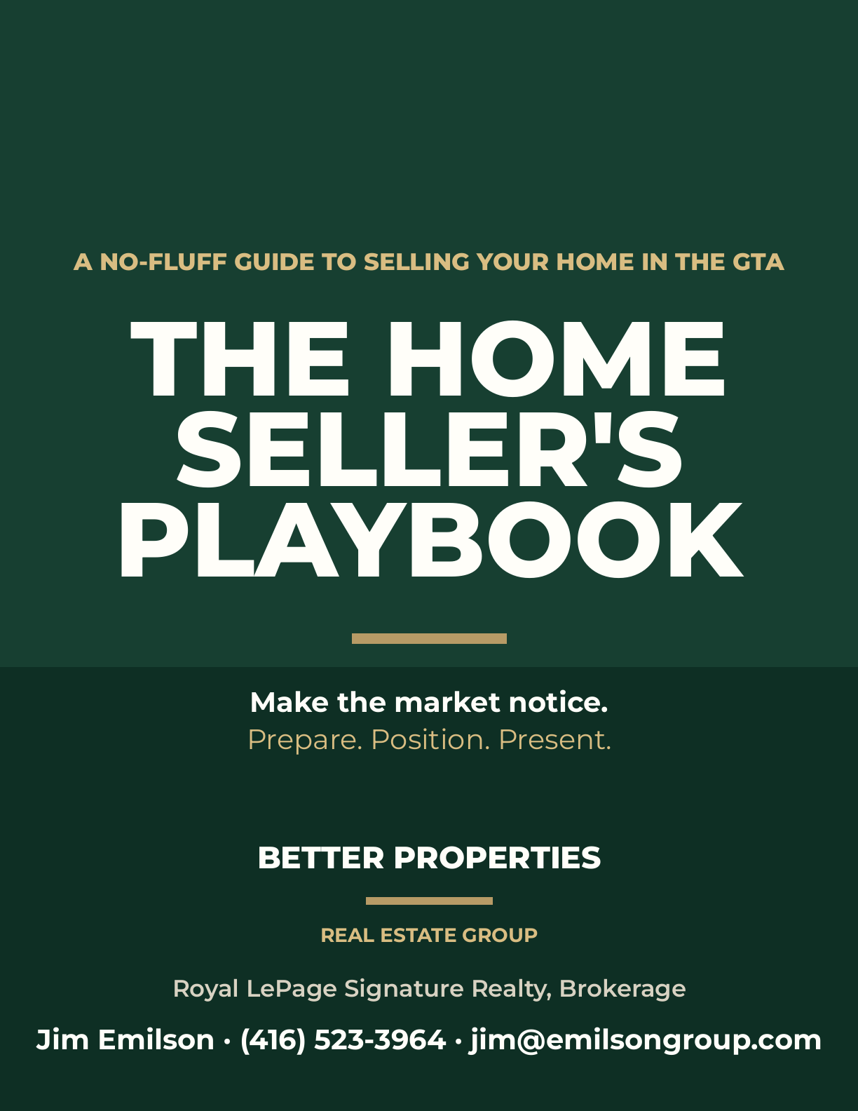 Cover of The Home Seller's Playbook — a free guide from Better Properties Real Estate Group
