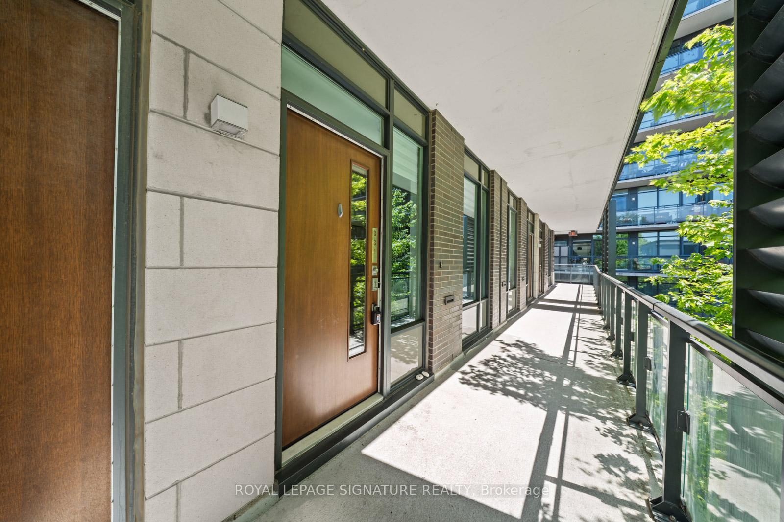 Entrance walkway and front door of Suite 331 at The Carlaw