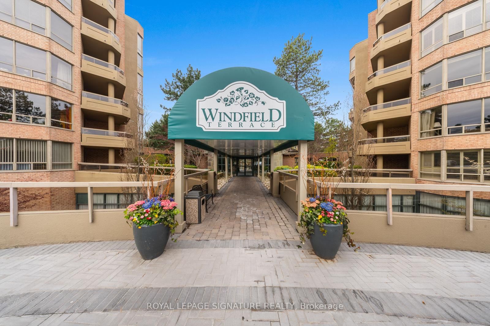 Windfield Terrace entrance canopy at 1200 Don Mills Road